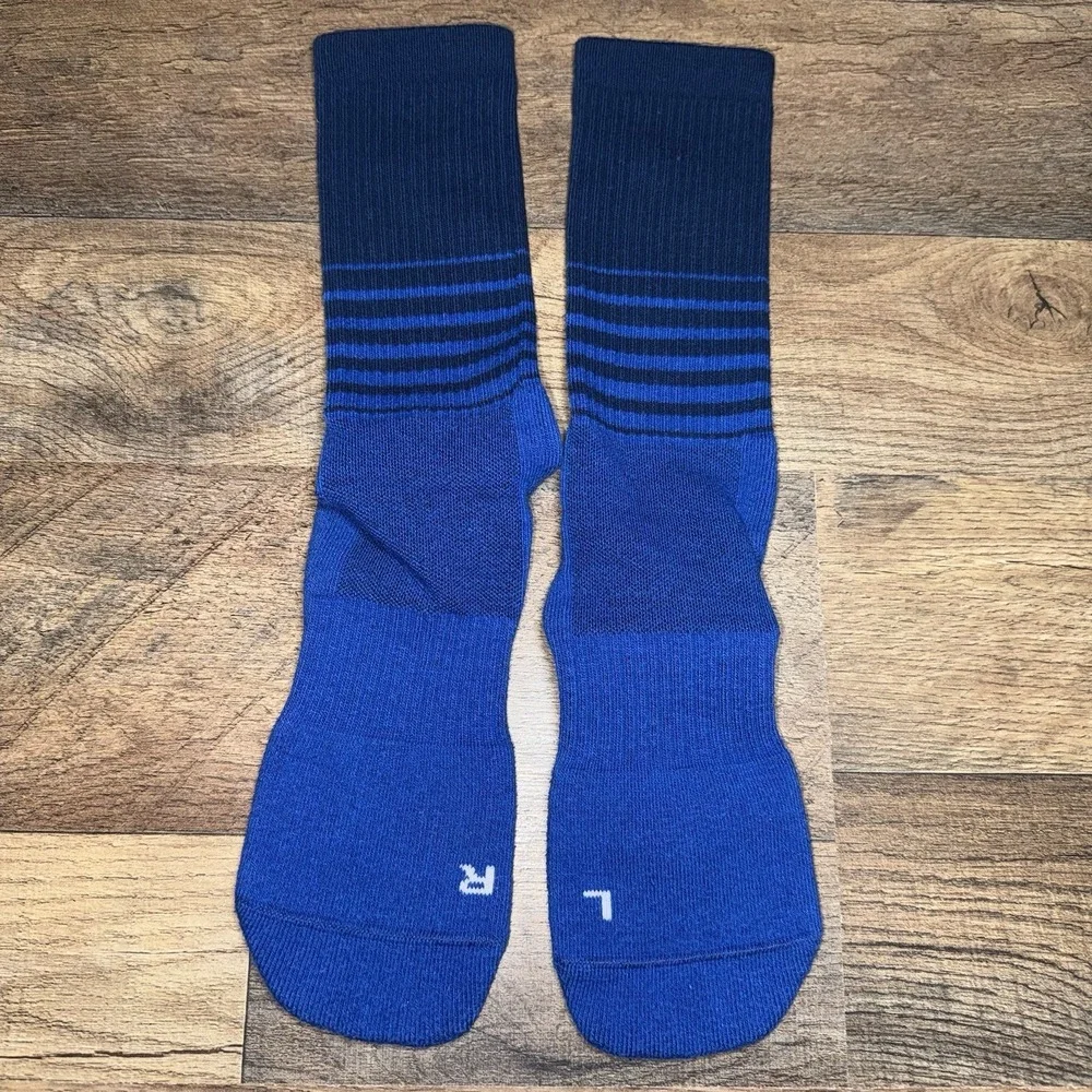 Under Armour Royal Blue Striped Crew Socks Size Large